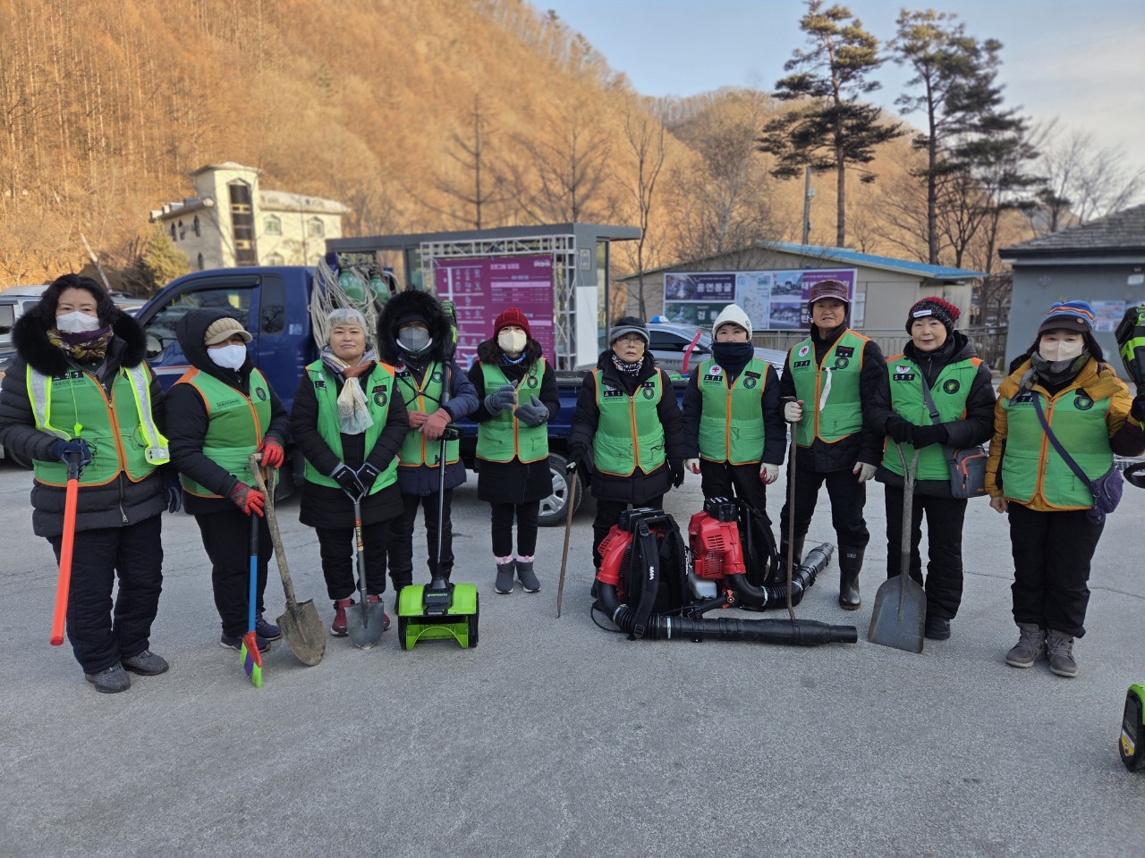 태백시 자율방재단, 눈축제 보행자 안전 확보 총력