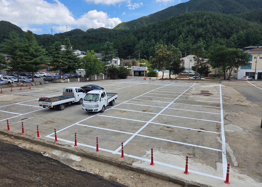 태백시,‘꿈탄탄 이음터 건립 사업’부지 
임시 개방 주차장 조성 이미지 1